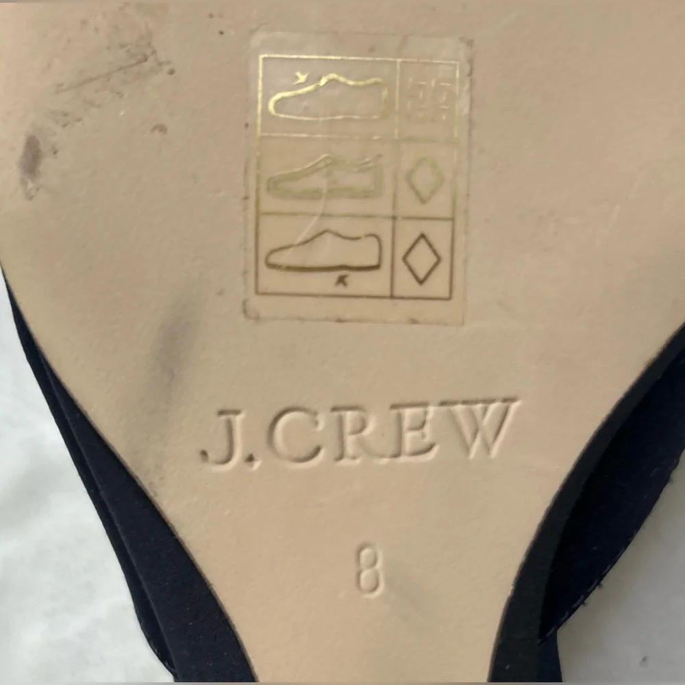 J. Crew Collection Blue Size 8 Mules Satin Wedges Slip On Heel Shoes - Picture 2 of 14